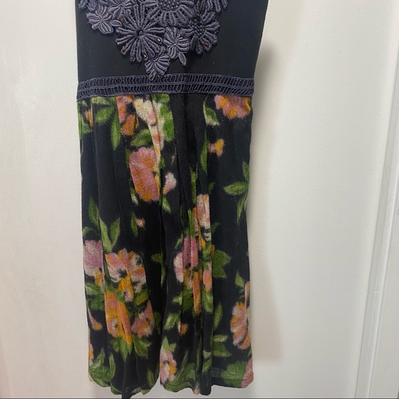 Free People Dreamy Floral Wool Patchwork Dress - Picture 6 of 12